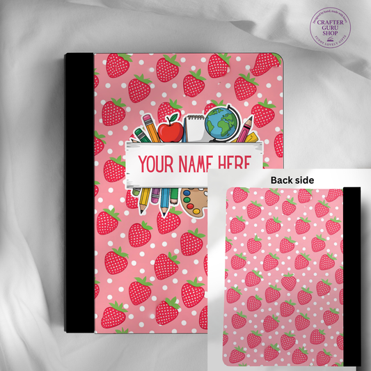 Personalized Strawberry School Notebook 🍓📚 CN0017