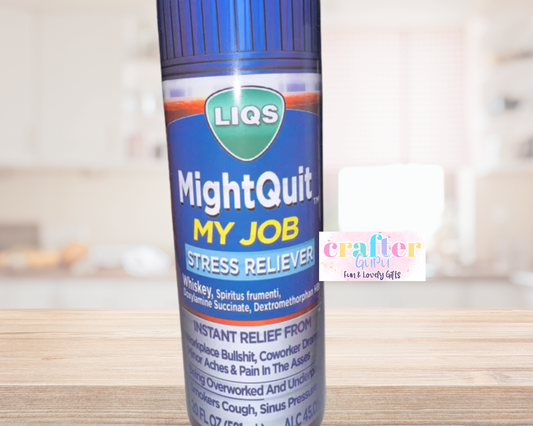 MightQuit My Job™ Stress Reliever Tumbler – Alivio para tu Estrés Laboral