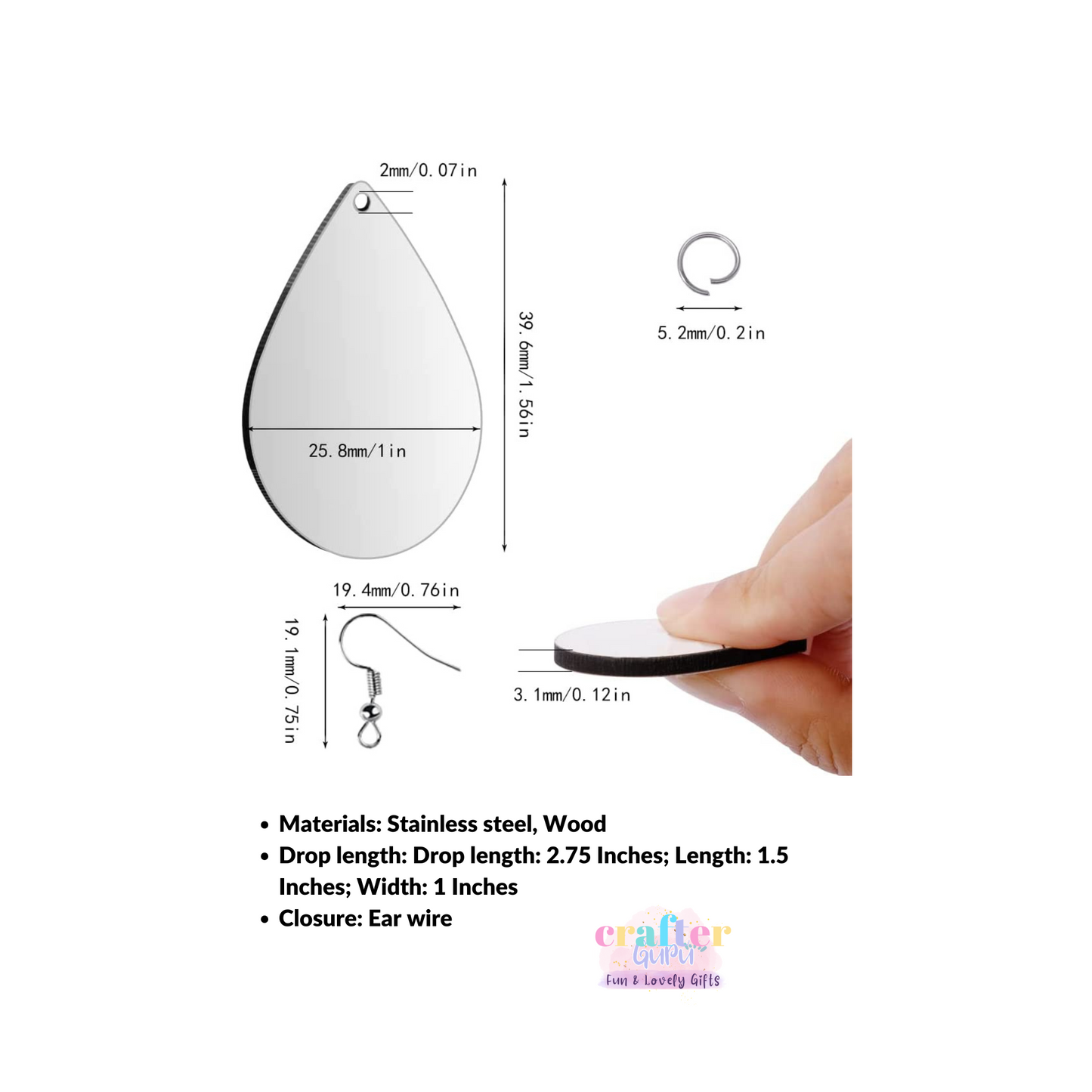 Valentine Teardrop Earring #1009