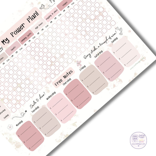 My Power Plan! - Fitness & Wellness Weekly Tracker Notepad