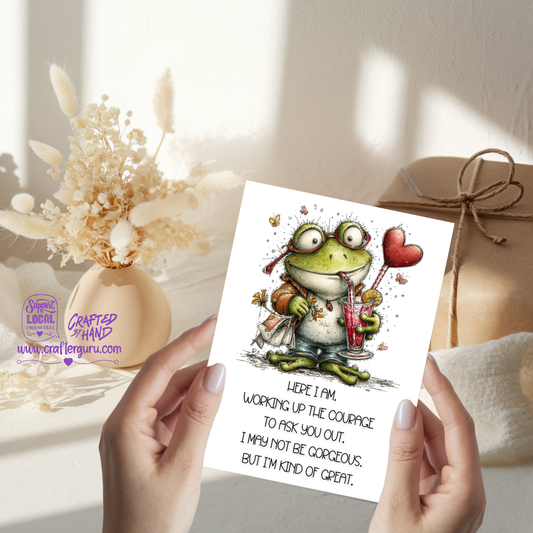 Working Up the Courage to Ask You Out – Funny Valentine’s Day Card VGC-008
