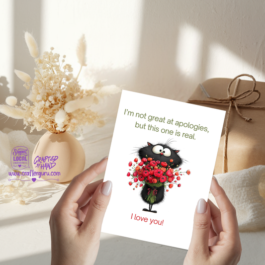 I’m Not Great at Apologies, But This One Is Real – I Love You Card VGC-012