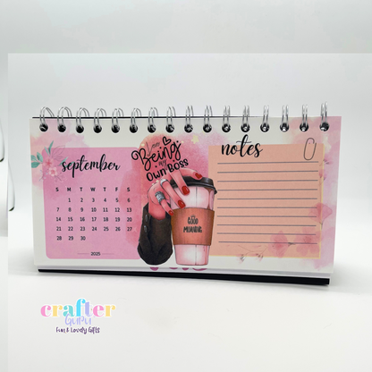 2025 Desk Calendar for Girl Bosses – Elegant & Stylish Table Calendar – Perfect Gift for Women in Charge!