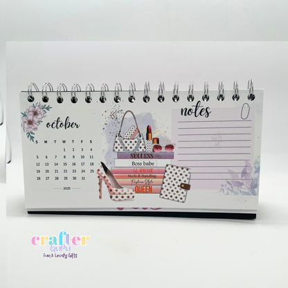 2025 Desk Calendar for Girl Bosses – Elegant & Stylish Table Calendar – Perfect Gift for Women in Charge!