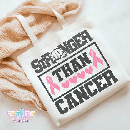 Stonger Than Cancer Tote Bag