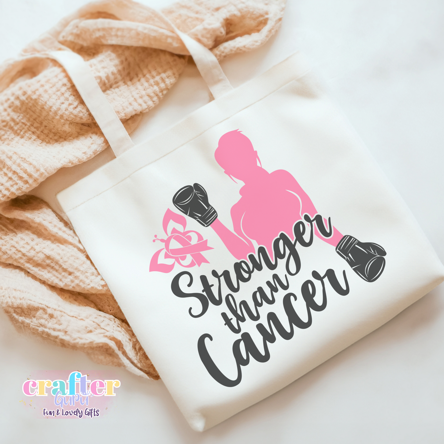 Boxing Cancer Tote Bag