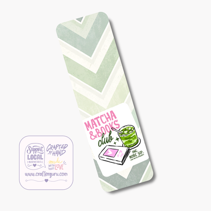 Matcha & Books Bookmark – Cozy Book Lover Gift | BMK-001