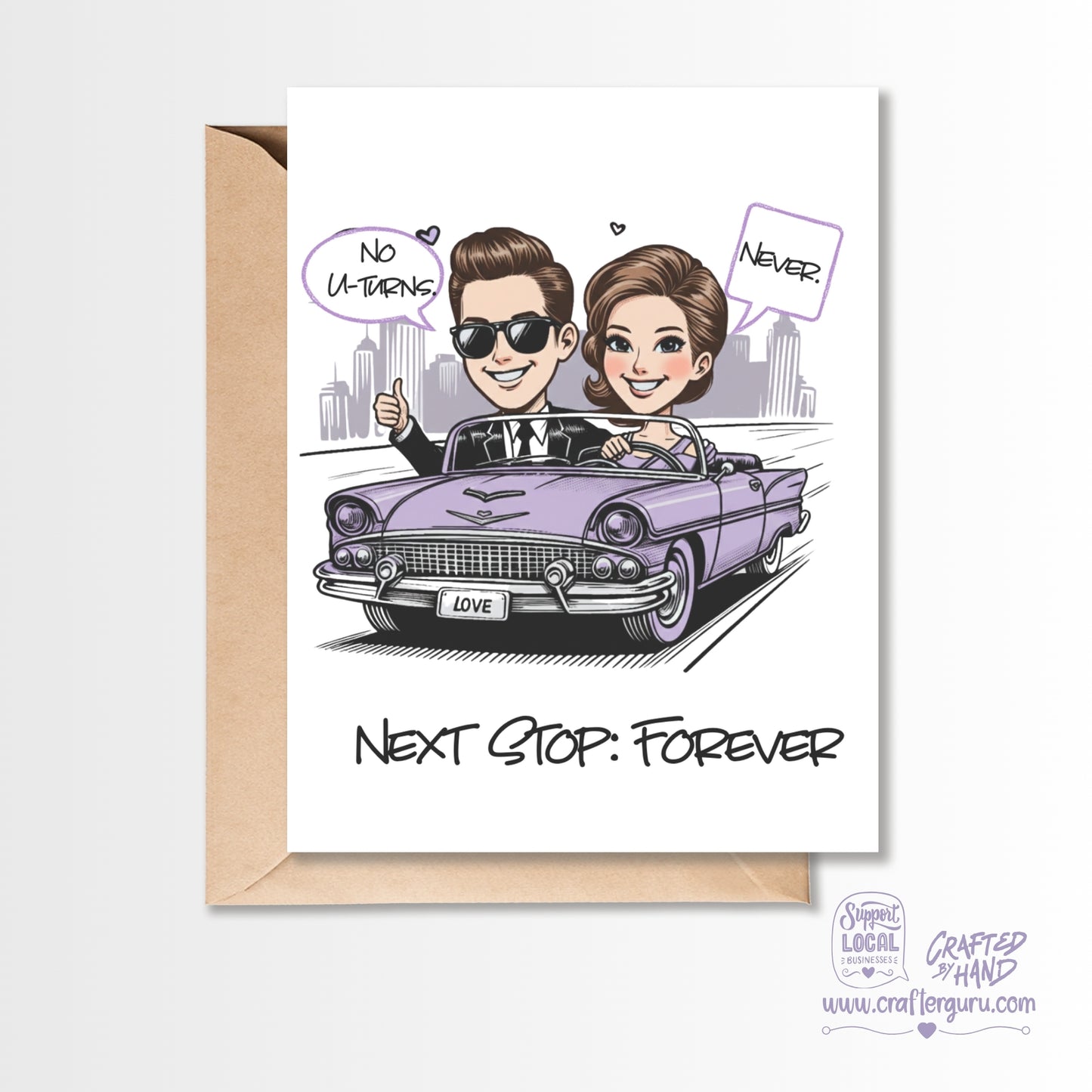Next Stop: Forever – Romantic Celebration Card GC-043