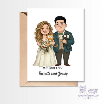 Cats Said Finally Wedding Card GC-038