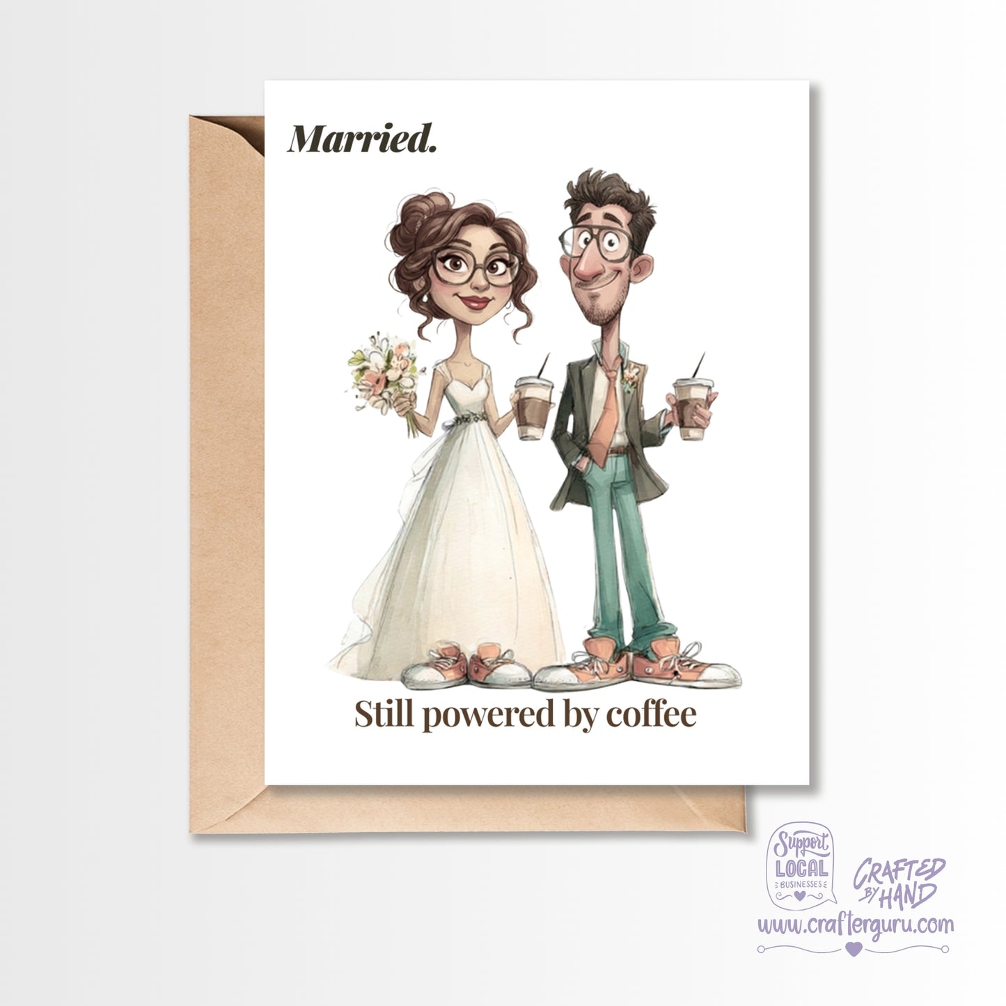 Married Powered by Coffee Card GC-039
