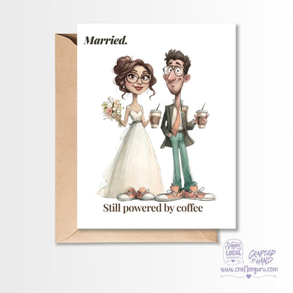 Married Powered by Coffee Card GC-039