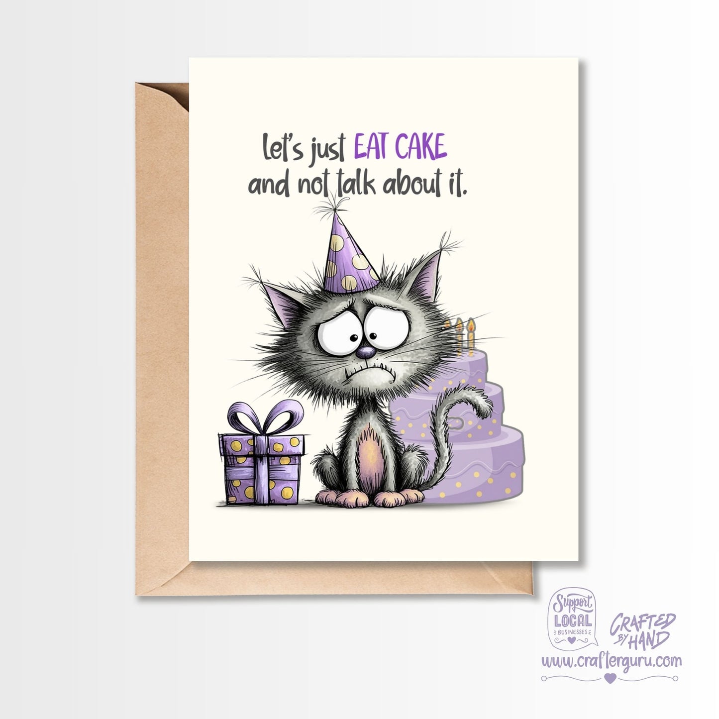 Sarcastic Birthday Cat Greeting Card GC-030