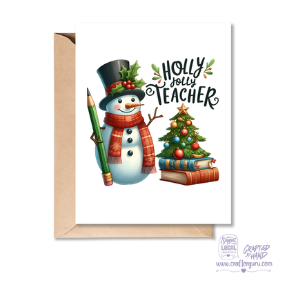 lly Jolly Teacher – Christmas Teacher Appreciation Card – CRD-CH-027