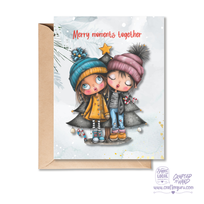 Cute Christmas Card – Merry Moments Together Couple Edition- CRD-CH-013