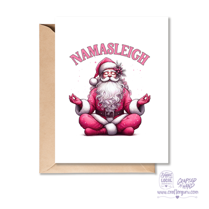 Namasleigh – Yoga Santa Christmas Card – CRD-CH-025