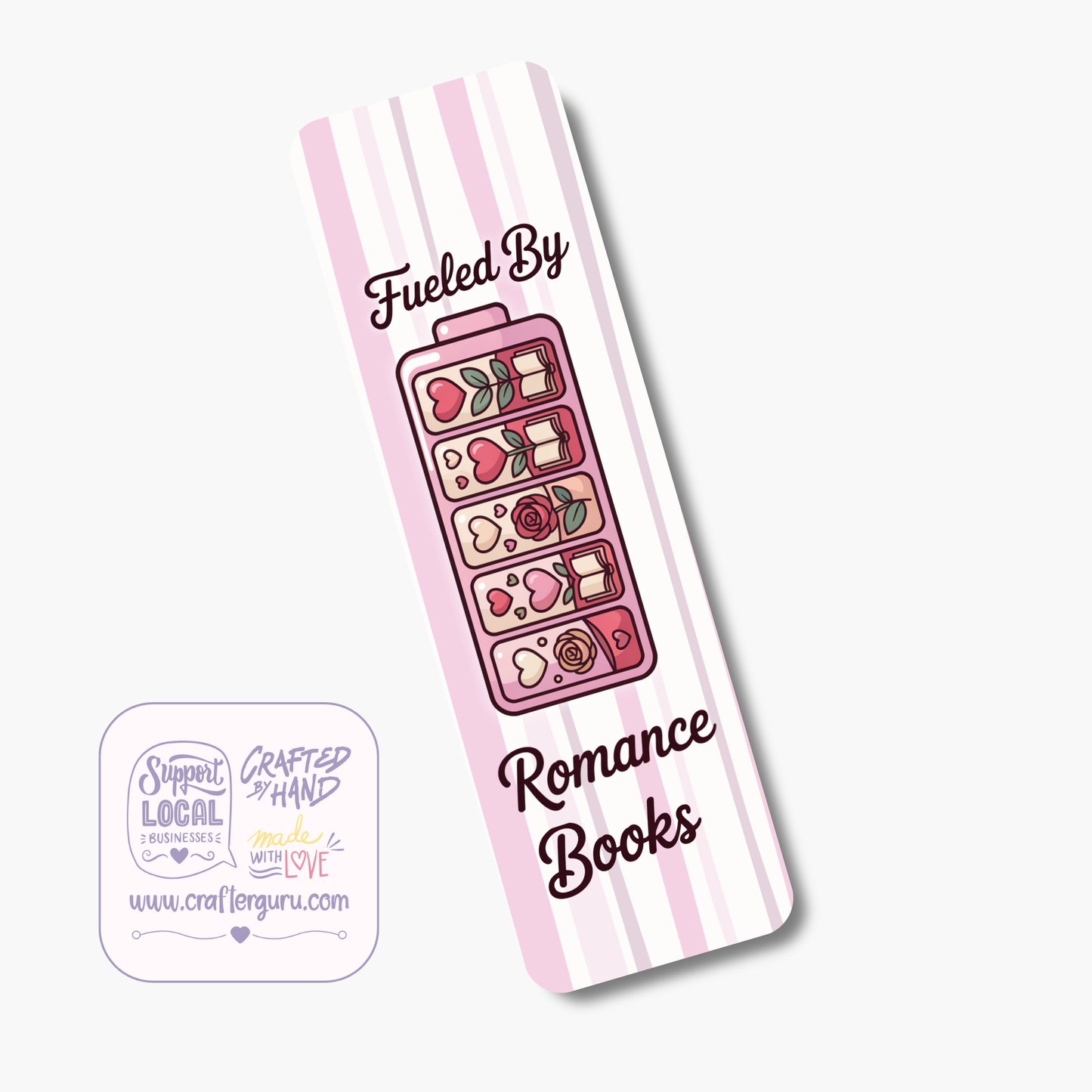 Fueled by Romance Books Bookmark – Romance Reader Gift | BMK-004