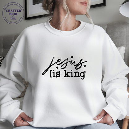 Jesus Is King – Minimalist Christian (Unisex  Sweatshirts )