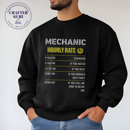 Mechanic Hourly Rate (Unisex  Sweatshirts )