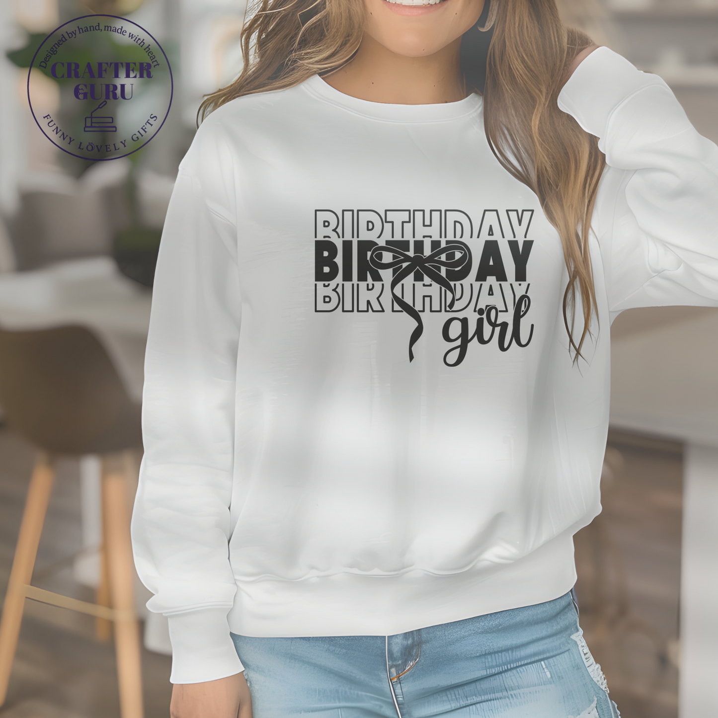 Birthday Girl Tee – Bow Edition (Unisex  Sweatshirts )