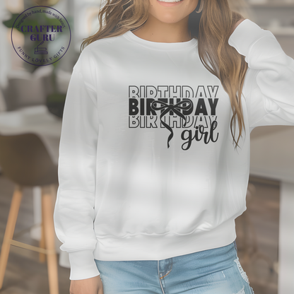 Birthday Girl Tee – Bow Edition (Unisex  Sweatshirts )