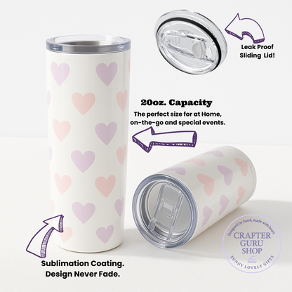 Custom Text  Heart Tumbler CGFLG50