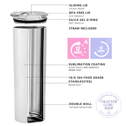 Custom Text  Heart Tumbler CGFLG50