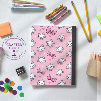 Personalized Pink Cat Notebook 🐱🎀💖 CN0016