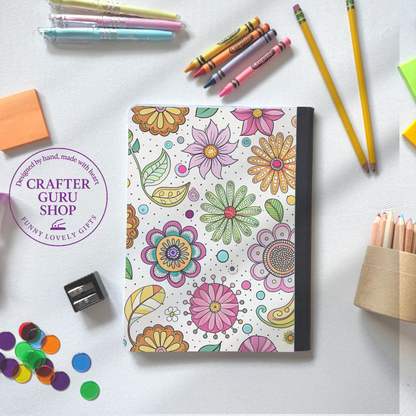 Floral Doodle 🌸🌼🌿 Custom Name Composition CN0015