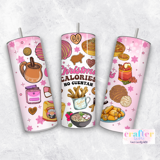 Calorias no Cuentan, Christmas Mexican Tumbler CGFLG36