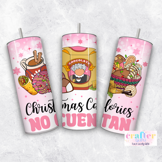 Calorias no Cuentan, Christmas Mexican Tumbler CGFLG37