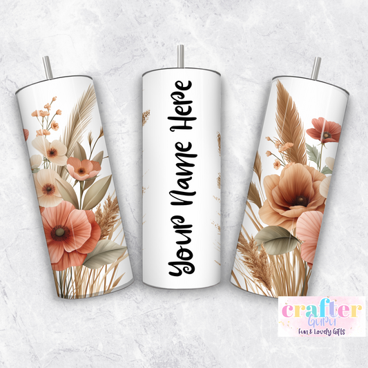 Custom name Flowers Tumbler CGFLG49