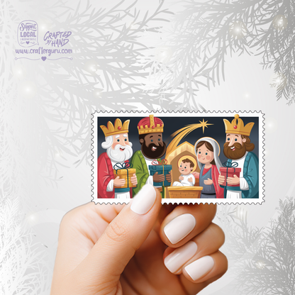 Kings Nativity Stamp Sticker - STK-002