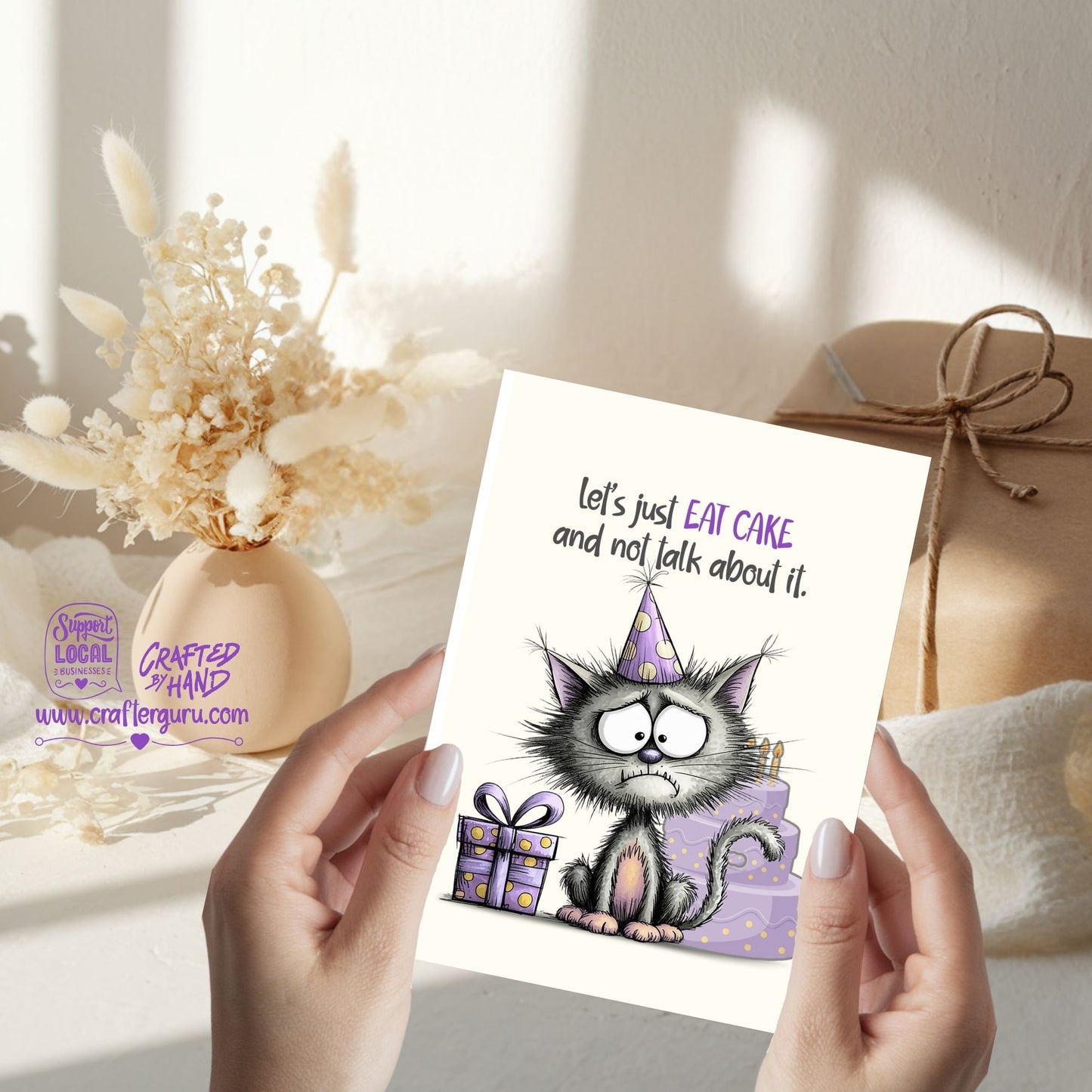 Sarcastic Birthday Cat Greeting Card GC-030