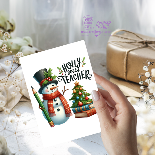 lly Jolly Teacher – Christmas Teacher Appreciation Card – CRD-CH-027