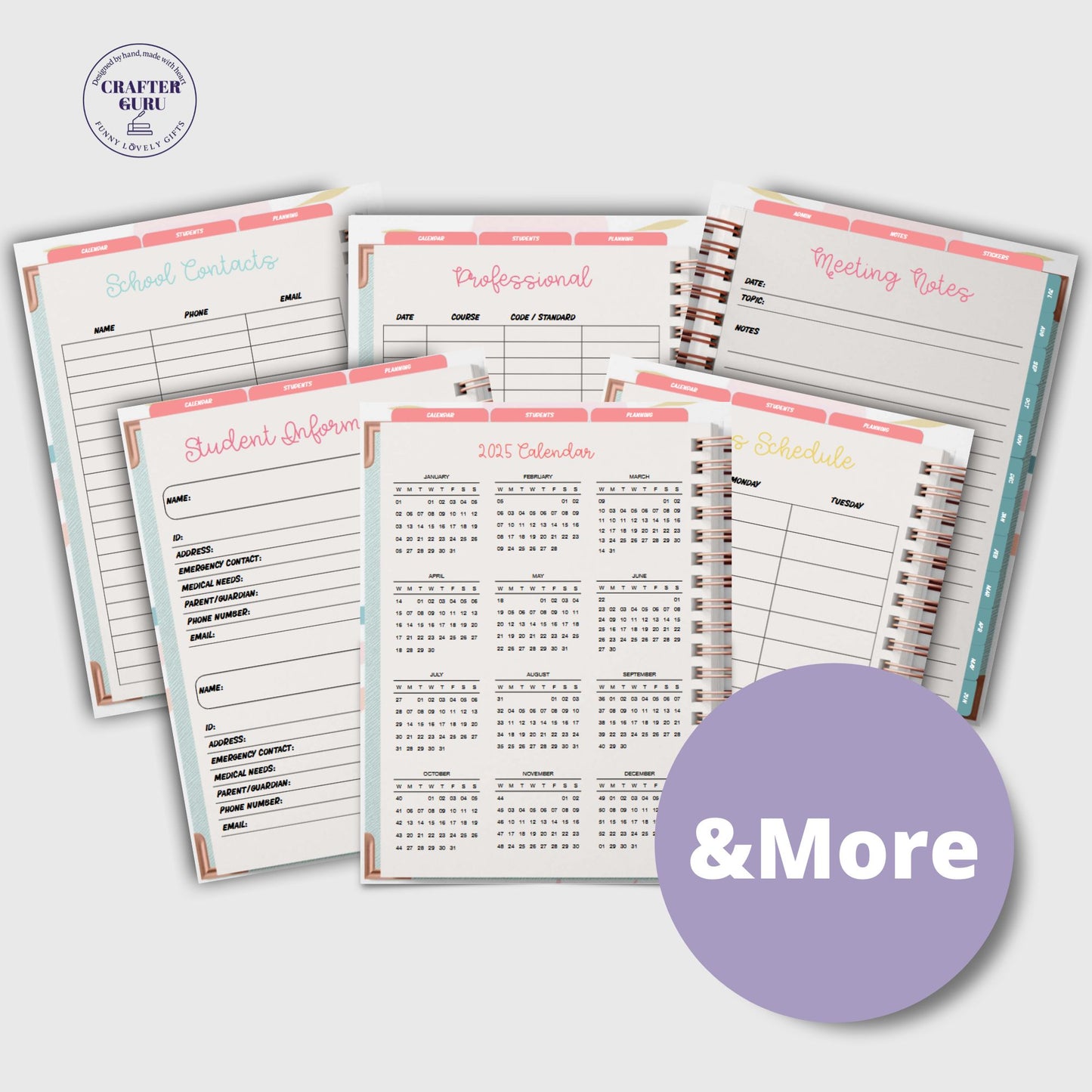 Teacher Digital Planner 2025 2026 Undated, Teacher Planner, Goodnotes Planner, Academic Planner, Lesson Planner, Daily Planner for Teachers