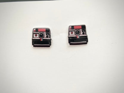 Retro Polaroid Camera Handmade Earrings