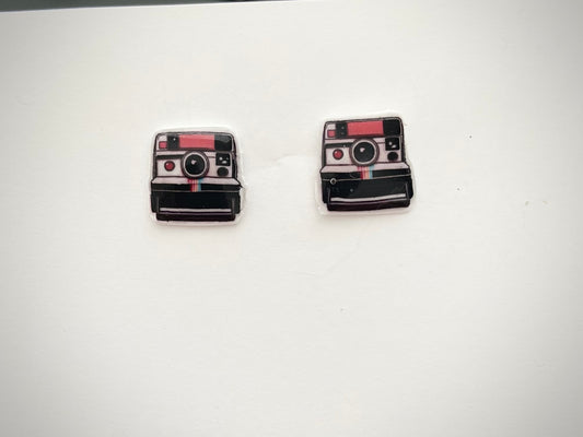 Retro Polaroid Camera Handmade Earrings
