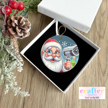 Christmas Ornament for Kids, Santa Cam With Letter and Envelope from "Noth Pole"