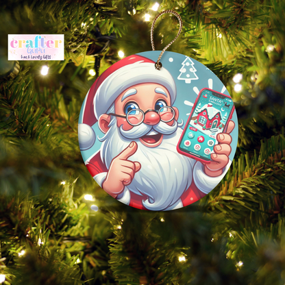 Christmas Ornament for Kids, Santa Cam With Letter and Envelope from "Noth Pole"