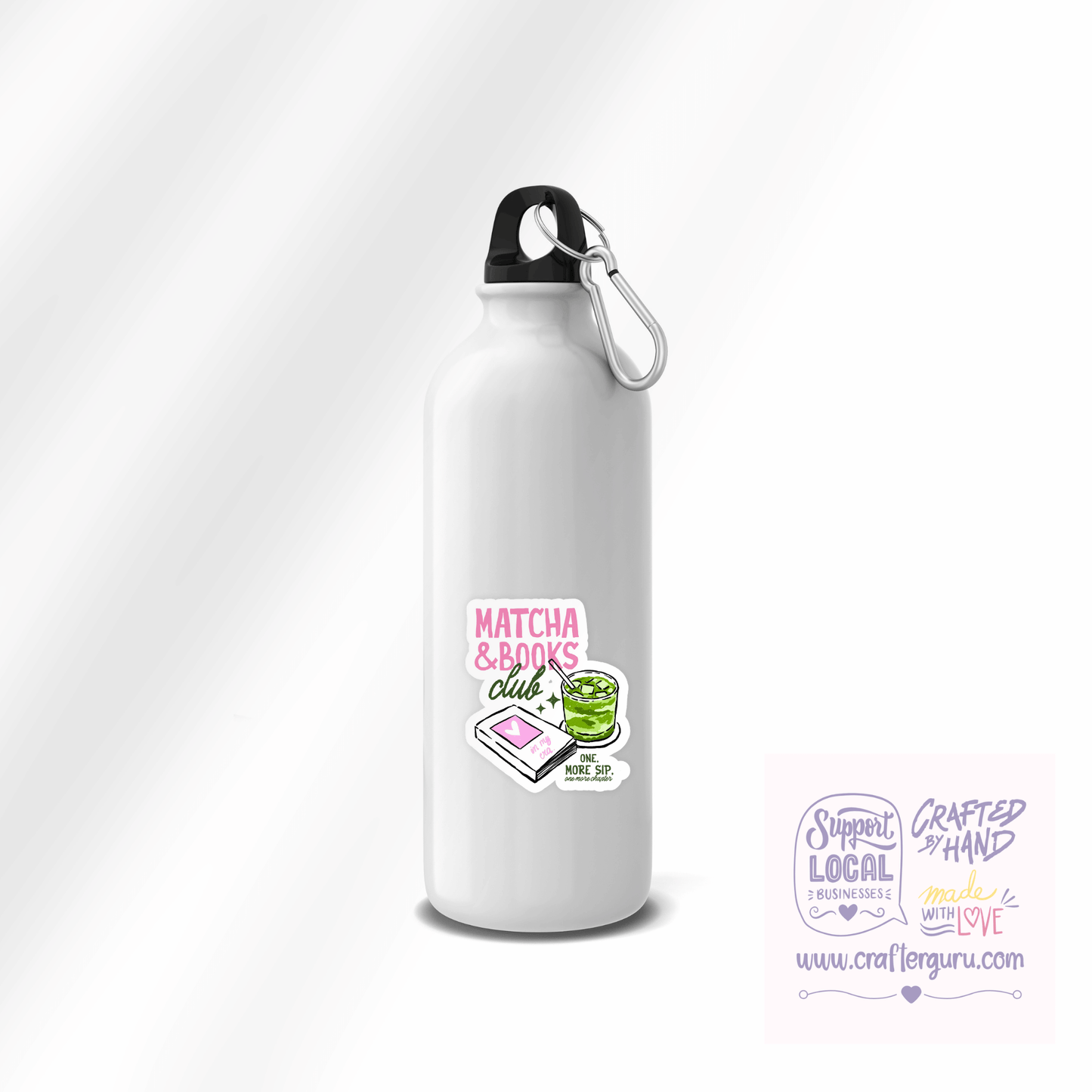 Matcha & Books Club Sticker - Cozy Reader Gift - Waterproof Laptop & Kindle Decal - Bookish Aesthetic - STK-006