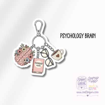 Bookish Genre Charms Sticker - Fantasy, Sci-Fi & Psychology Reader Gifts - Waterproof Kindle Decal- STK-005