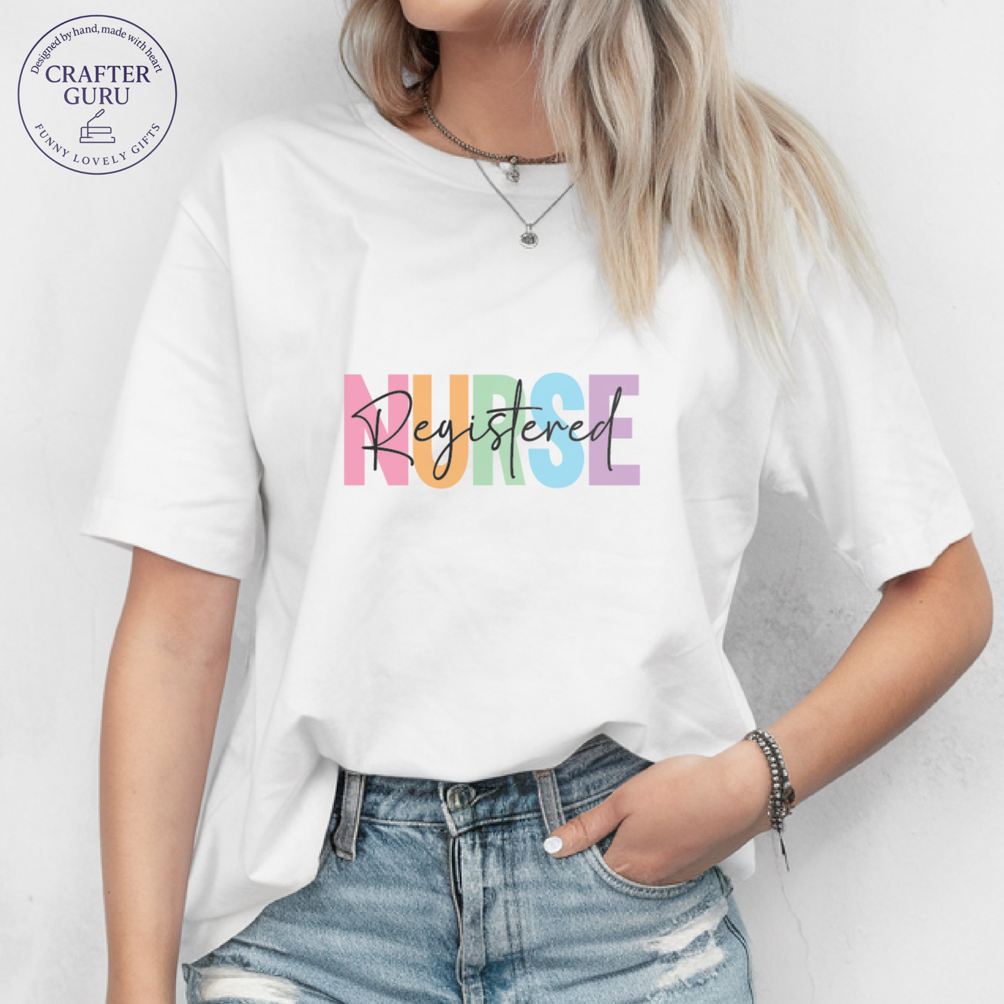 Registered Nurse T-Shirt – Soft Colors Minimalist Design (unisex Adult Tees)