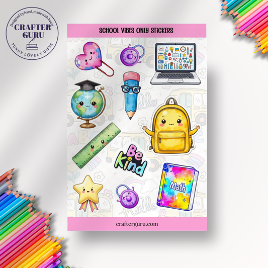School Vibes Only Stickers Sheet SS0002