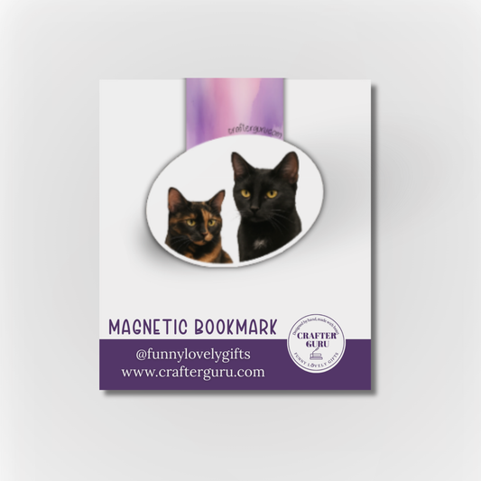 Custom Pet Photo Magnetic Bookmark – Handmade & Laminated Gift for Animal Lovers