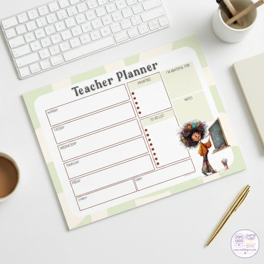 Teacher Weekly Planner Notepad