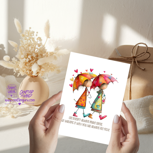 Walking Through Life Together – Meaningful Love & Friendship Card VGC-018