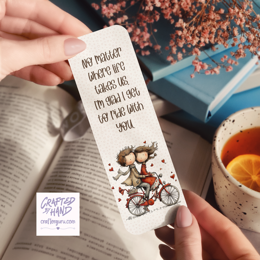 Ride With You Bookmark – Romantic Love Book Gift | BMK-005